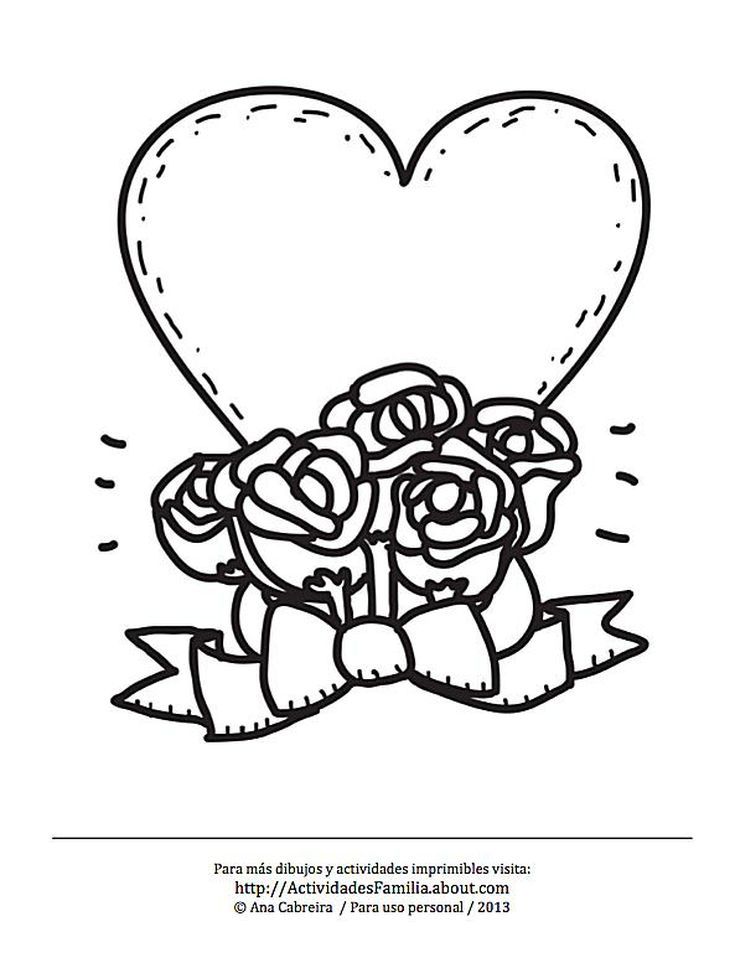 Dibujos de corazones para imprimir y colorear corazãn con rosas corazones para imprimir corazon para colorear dibujos de corazones