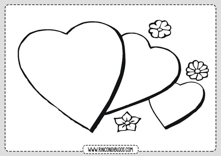 Dibujos de amor corazon para colorear