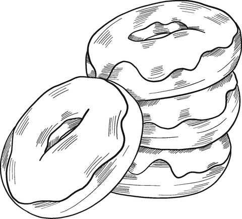 Dibujo de donas para colorear dibujos para colorear imprimir gratis
