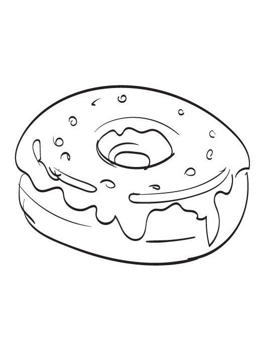 Donut coloring pages