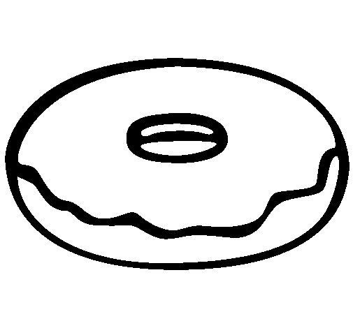 Doughnut coloring page