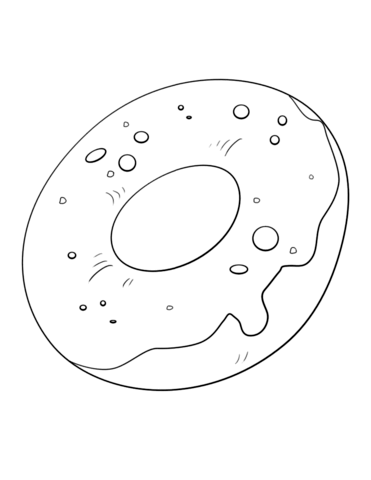 Doughnut coloring page free printable coloring pages