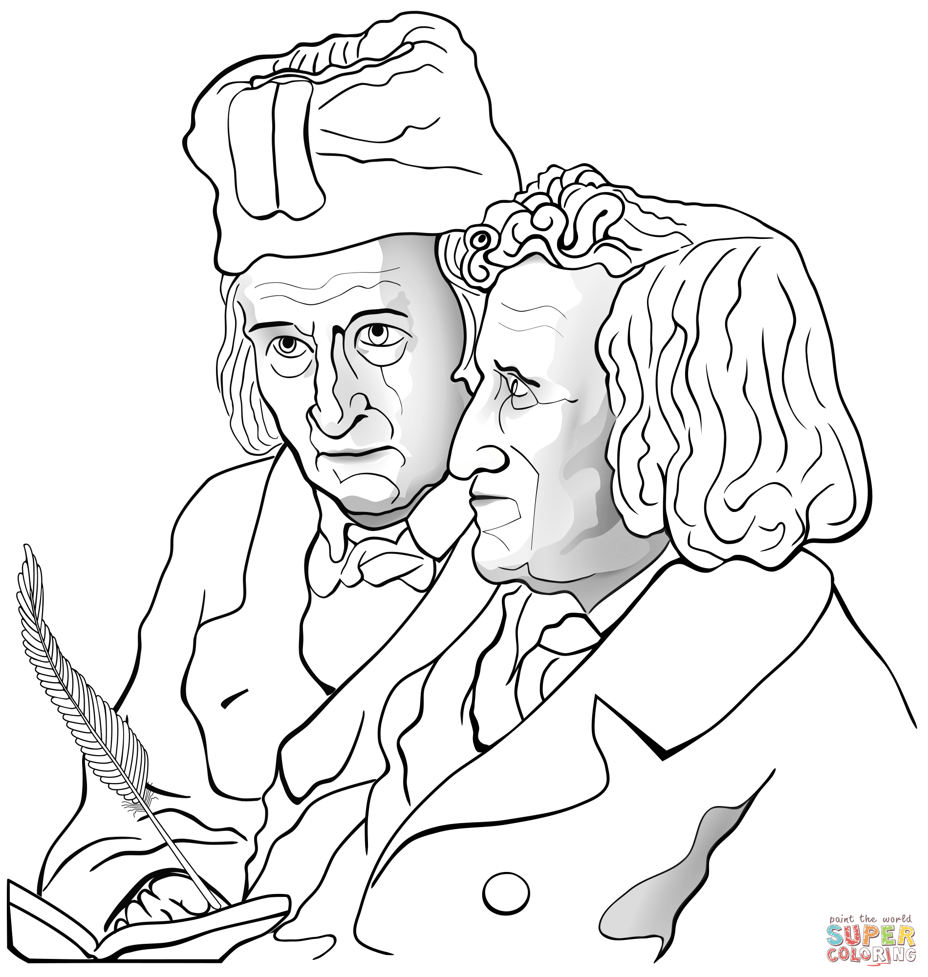 Brothers grimm coloring page free printable coloring pages