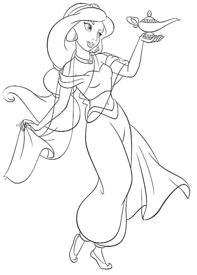 Dibujos de jazmin para colorear