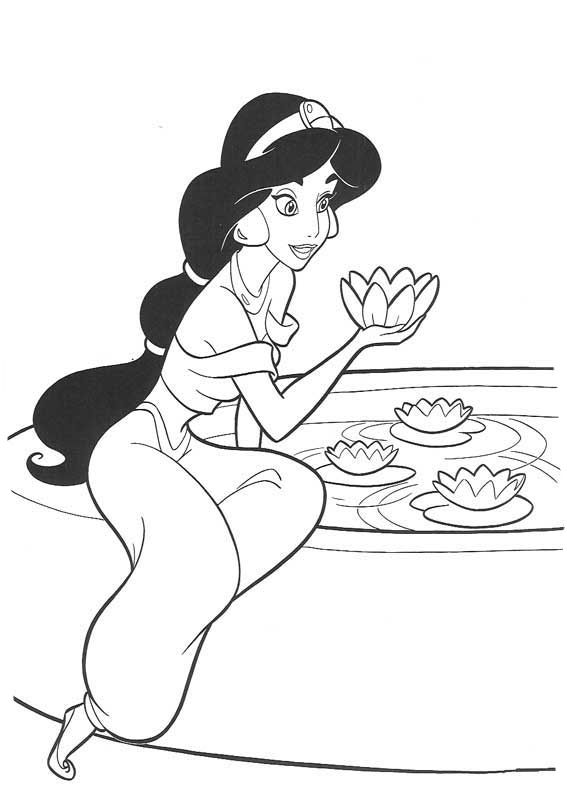 Galerãa de imãgenes con dibujos de aladin y jasmin para imprimir colorear pintar y dibujar gratis â pagine da colorare disney principessa jasmine principesse