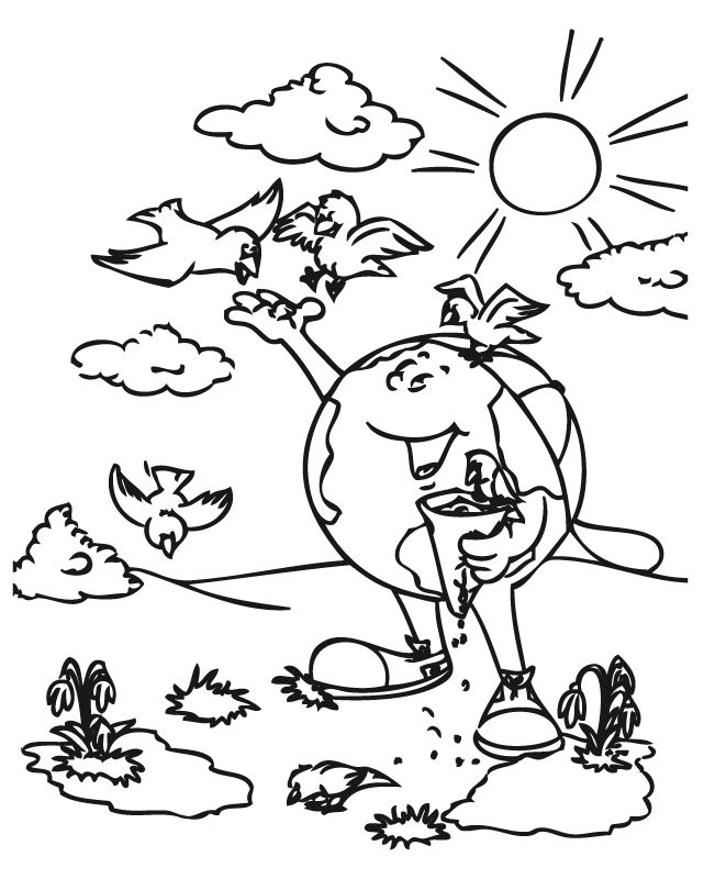 Dibujos dia de la tierra dãa de la tierra medio ambiente para colorear imagen del medio ambiente