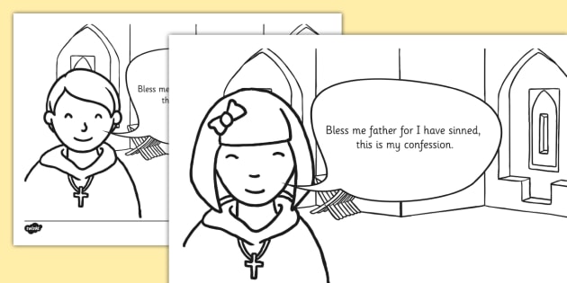 First nfession louring sheet bless me father