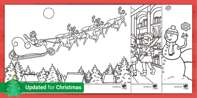 Father christmas louring pictures santa louring pages