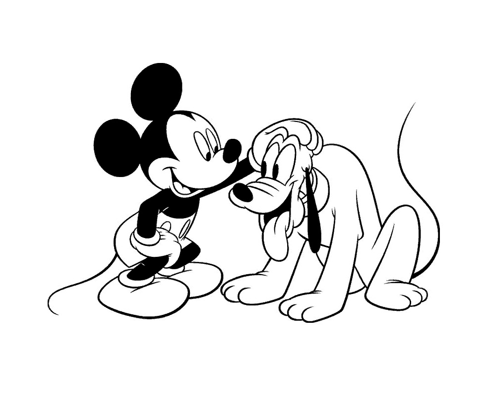 Dibujos para colorear de mickey y sus amigos para niãos