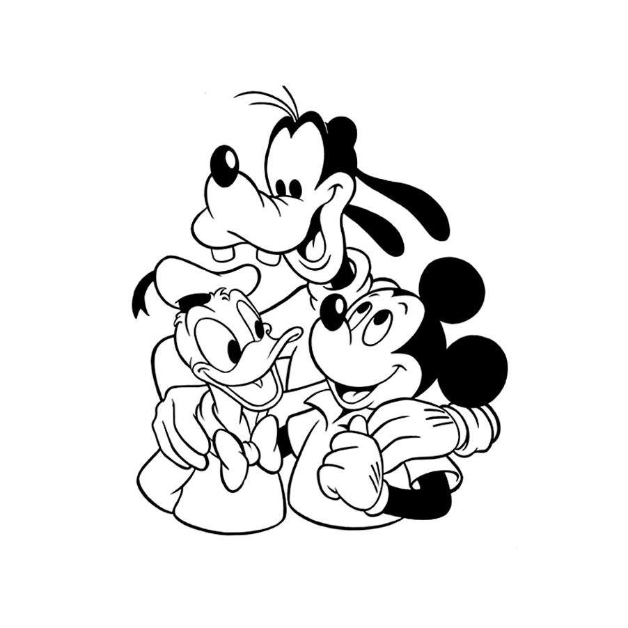 Dibujos para colorear gratis de mickey y sus amigos para imprimir