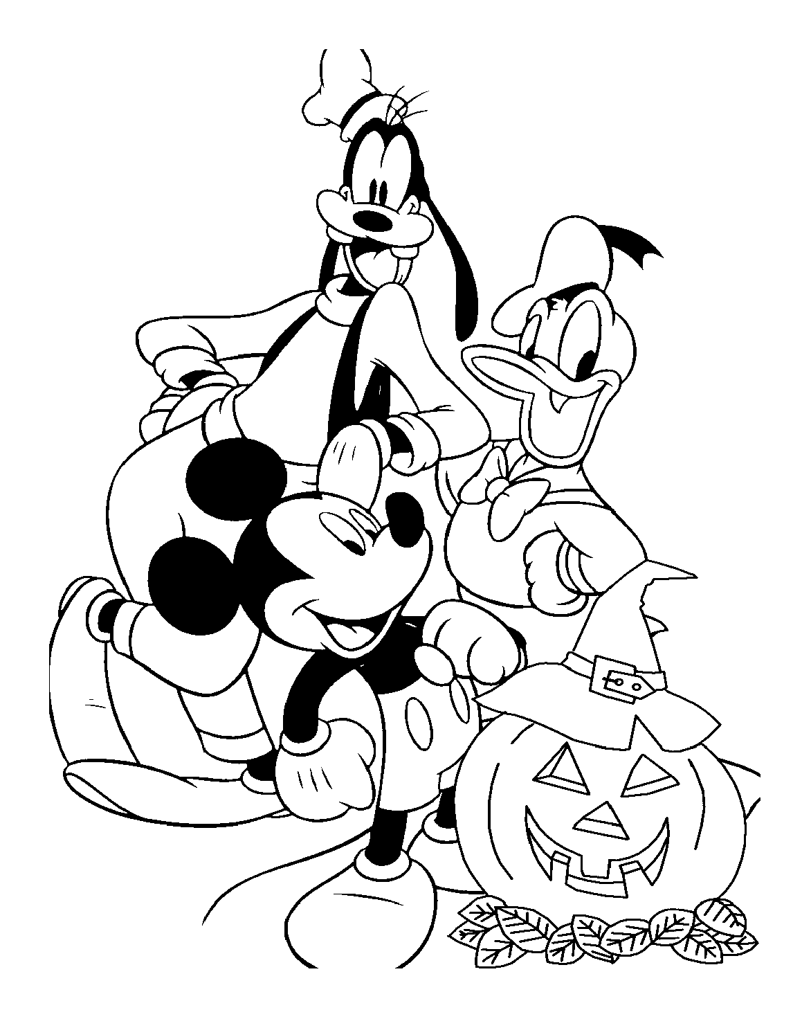 Dibujos para niãos para colorear de mickey y sus amigos