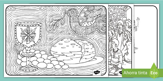 Dibujos de semana santa para colorear teacher made