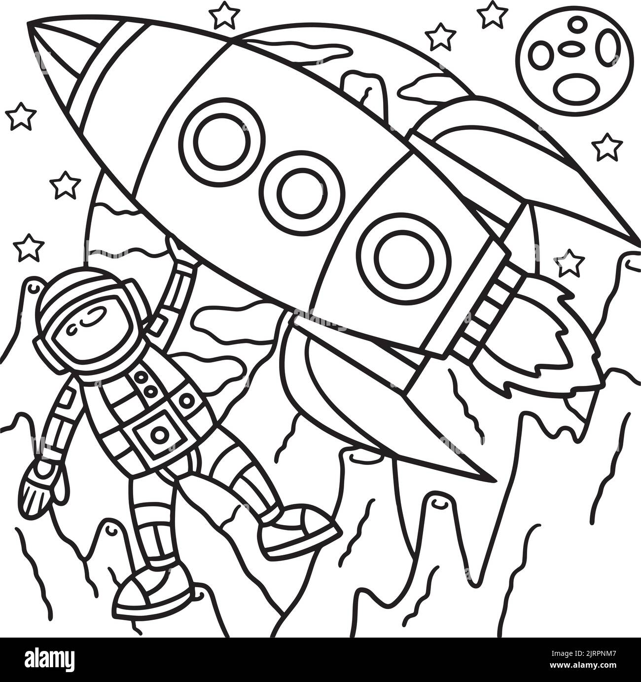 Galaxy rocket imãgen de stock en blanco y negro
