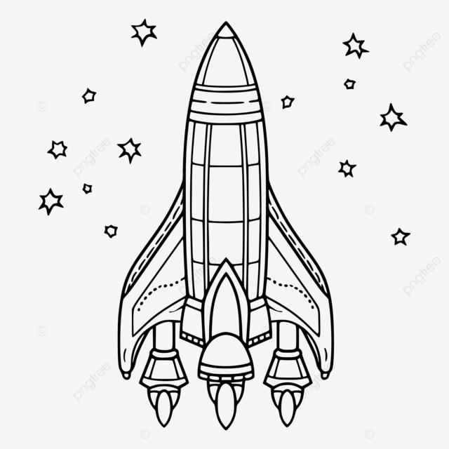 Hoja para colorear de nave telar para niãos vector png dibujos coloraciãn galãctica actividad pacial para niãos ilustraciãn de la nave pacial png y vector para dcargar gratis