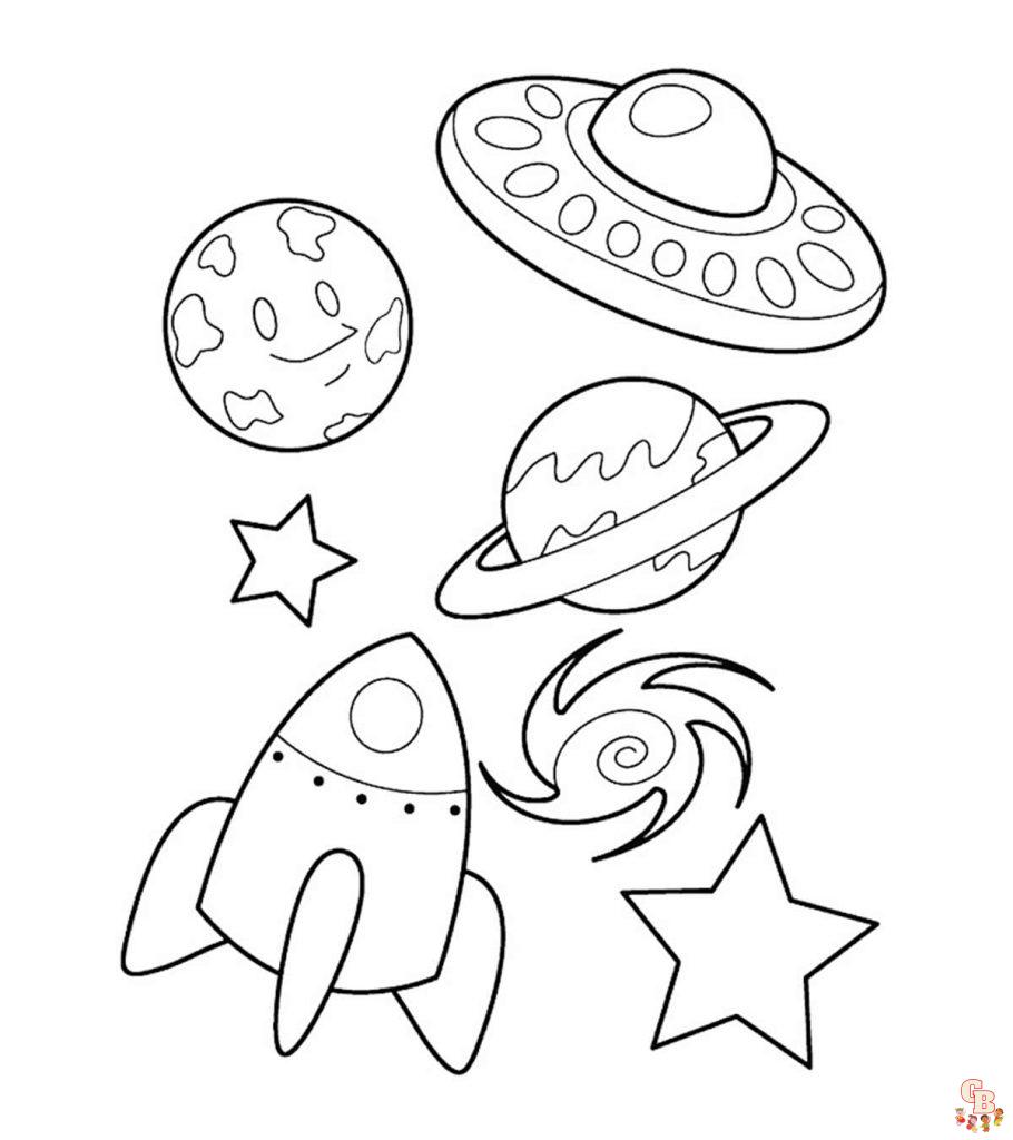 Dibujos de naves espaciales para colorear