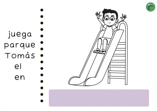 Ordena las oracion y colorea