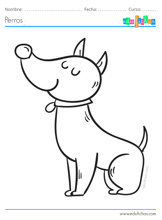 Dibujos de perros para colorear descargar pdf gratis o dibujar un perro dibujos de perros animales para imprimir
