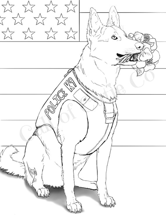 Pãgina para colorear perros de la policãa hojas de color de animales pãginas para colorear perros