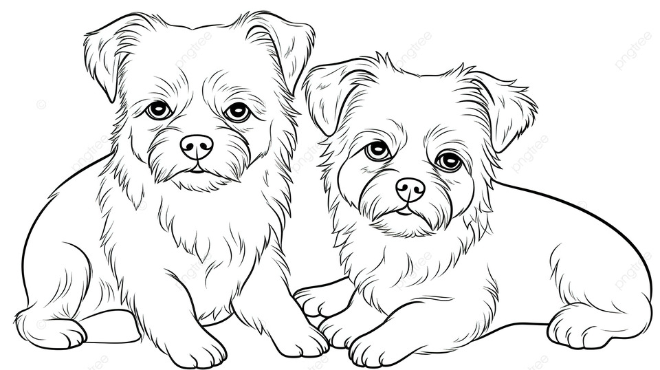 Fondo par de perros para colorear fondo dibujo de perros para imprimir y pintar perro alta definiciãn imagen de fondo para dcarga gratuita