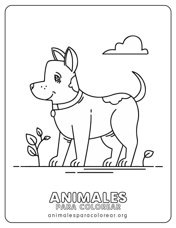 Perros para colorear descargar e imprimir gratis