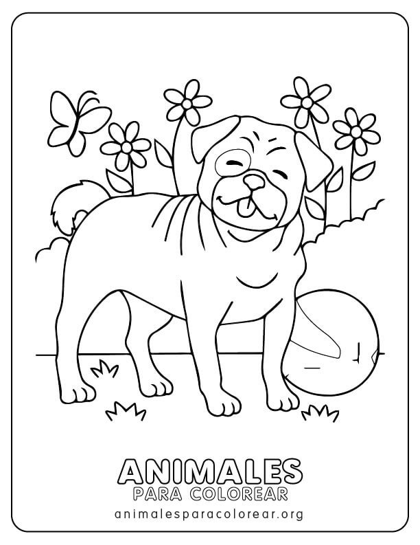 Perros para colorear descargar e imprimir gratis