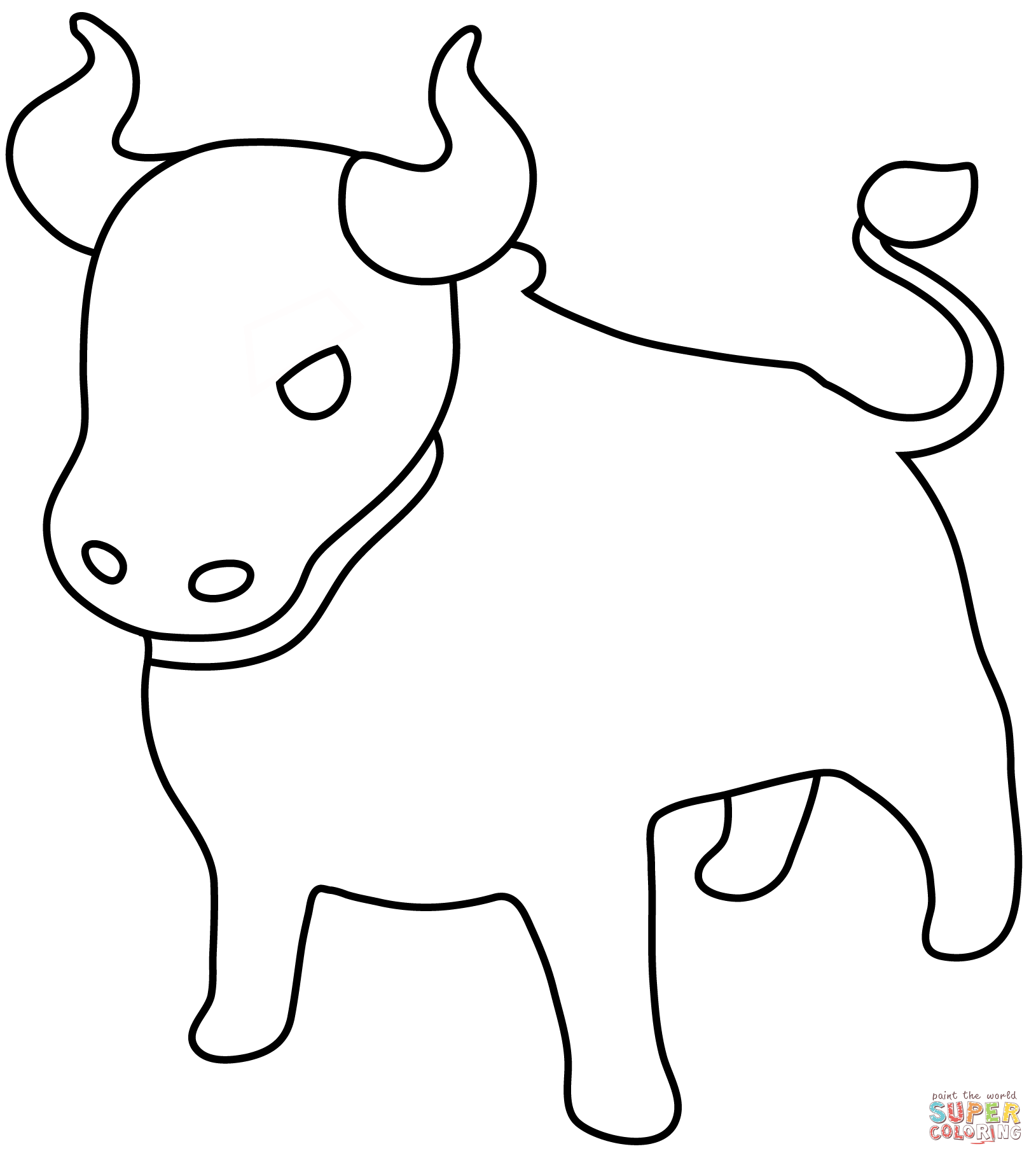 Ox emoji coloring page free printable coloring pages