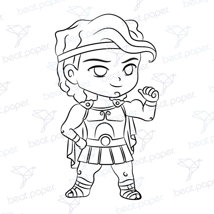 Hercules y megara sello digital para colorear hãrcules beatpaper