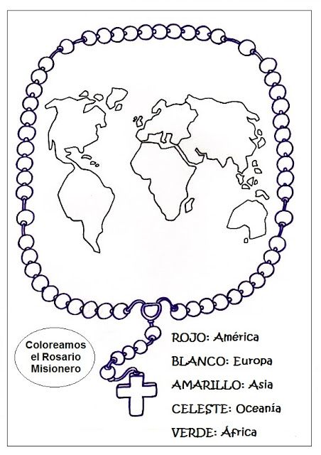 El rosario misionero para colorear catequesis rosario misionero rosarios