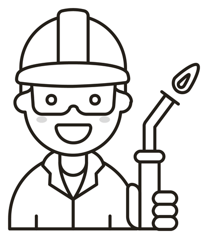 Dibujo de trabajador de fãbrica de hombre para colorear dibujos para colorear imprimir gratis