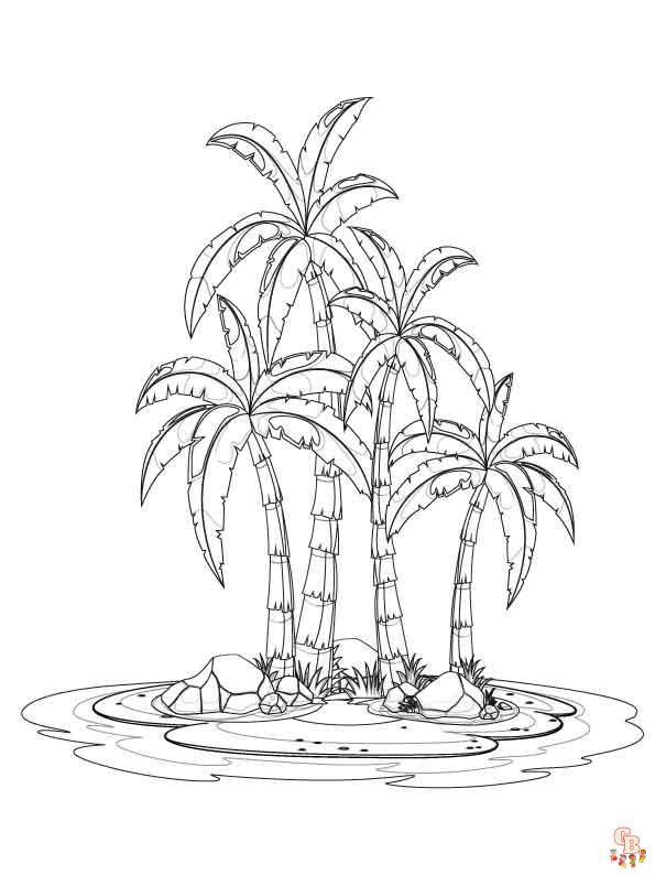 Pãginas para colorear de palmeras diversiãn tropical para niãos de todas las edades