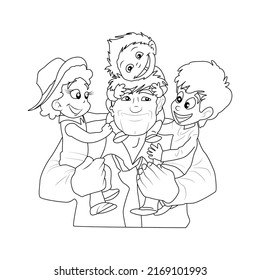 Imãgenes fotos de stock objetos en d y vectores sobre fathers day coloring pages