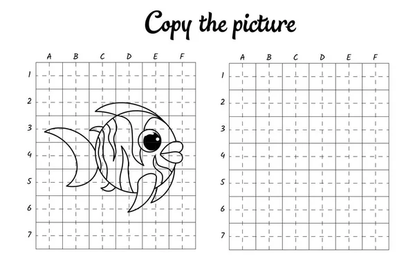 Copia foto dibuja por cuadrãcula dibujos para colorear para niãos vector de stock por valentyna