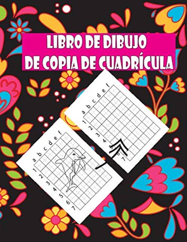 Libro de dibujo de copia de cuadrãcula coloraciãn linda por cuadrãcula para niãos de a