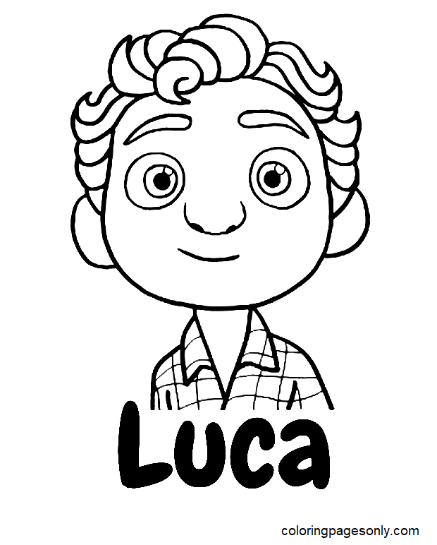 Disney luca coloring page
