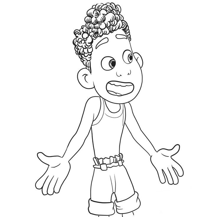 Luca disney coloring page alberto dibujos bonitos dibujos bonitos pa colore dibujos