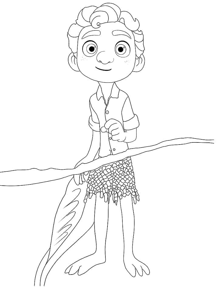Luca face coloring page
