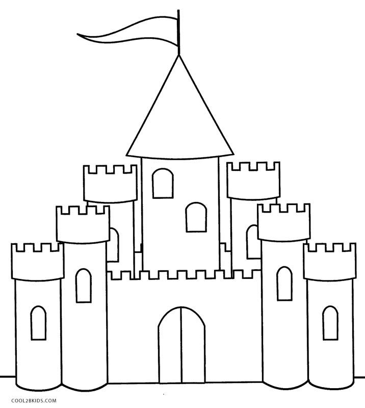 Castle coloring page coloring pages for kids cardboard castle