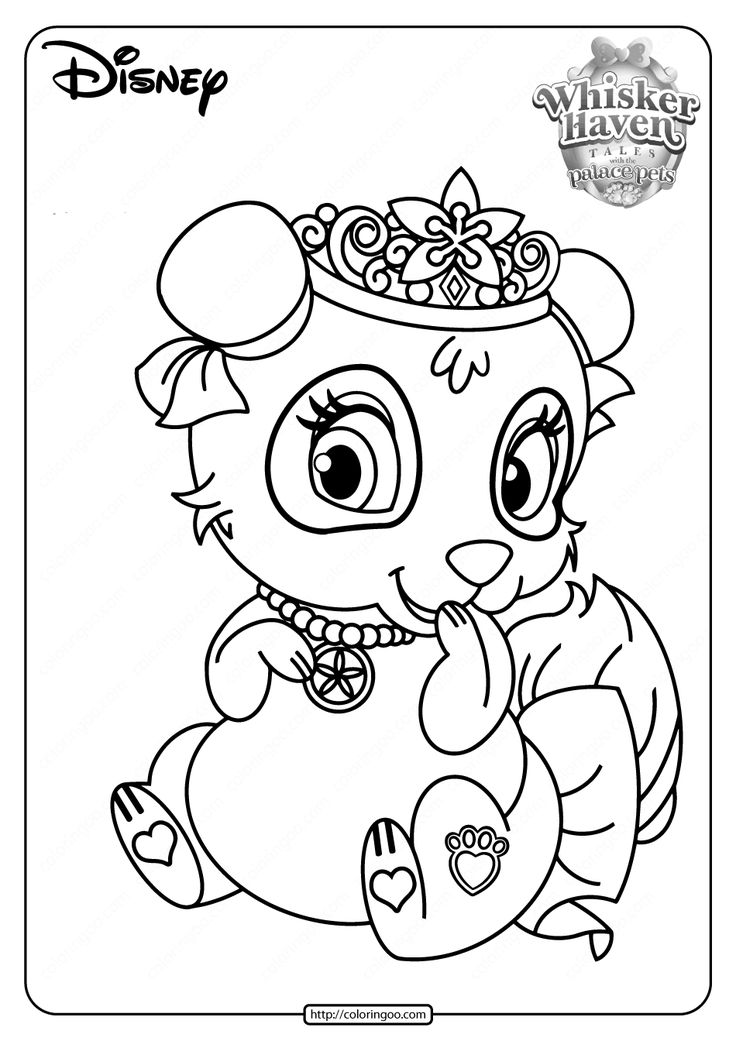 Printable palace pets blossom pdf coloring pages pãginas para colorear disney mascotas de palacio dibujos de disney