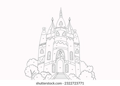 Pãgina de coloreado para niãos con vector de stock libre de regalãas