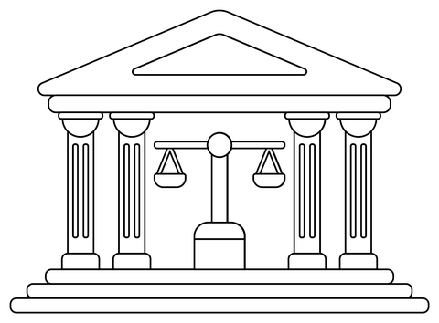 Courthouse coloring page free printable coloring pages