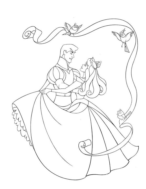 Paquete para colorear la bella durmiente
