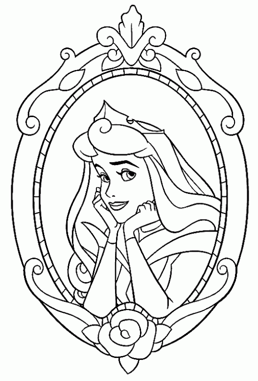 Princesas para colorear bella durmiente