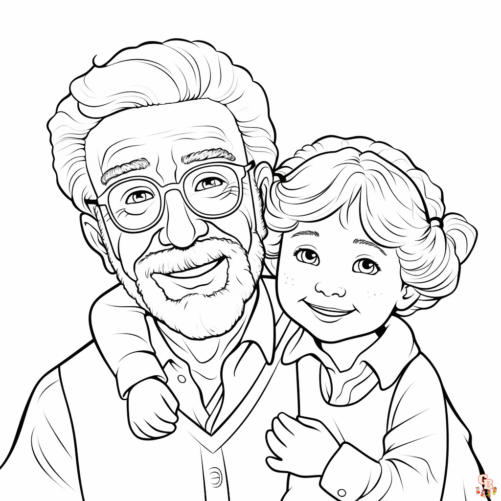 Partiendo la alegrãa del dãa de los abuelos para colorear
