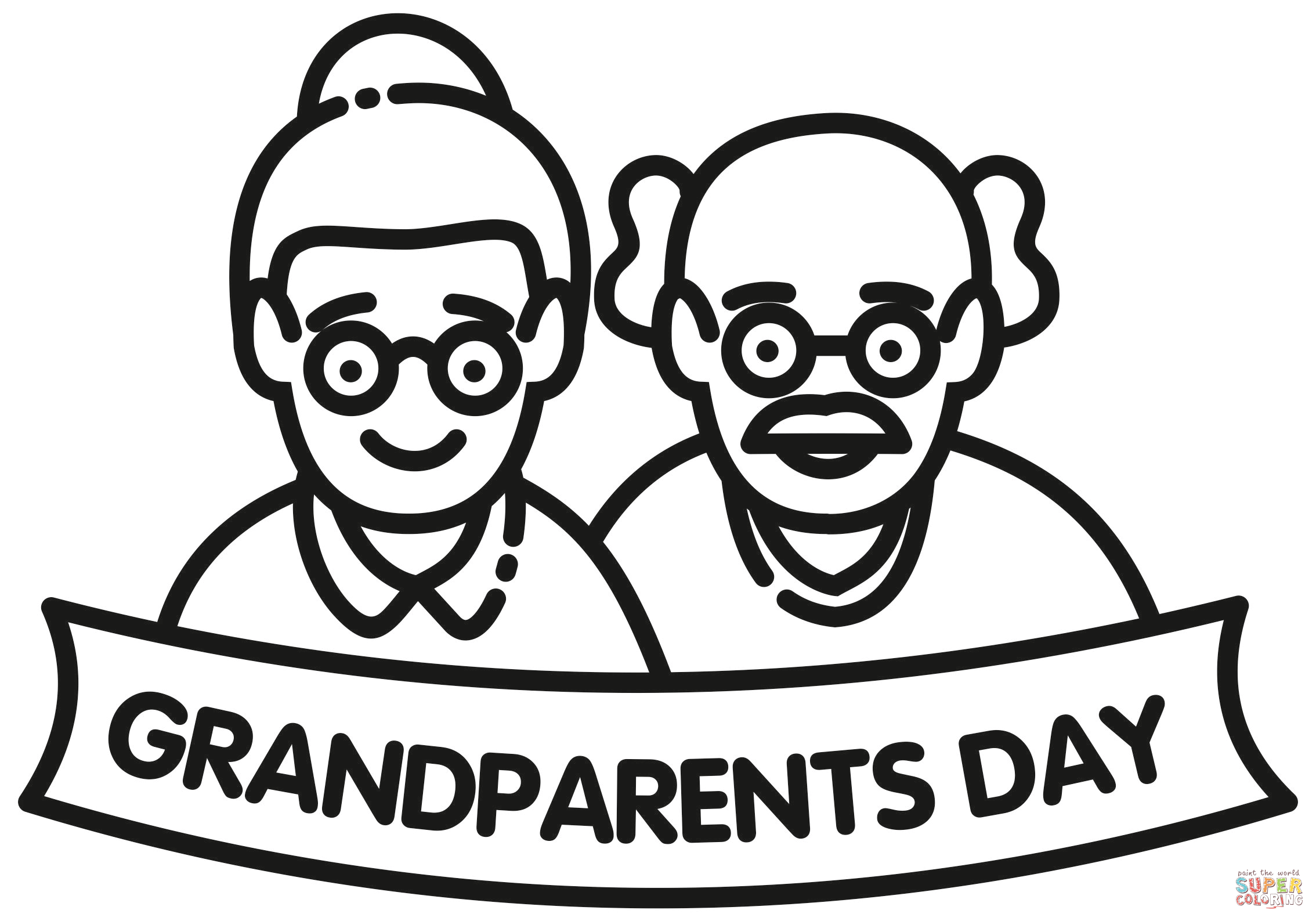 Dibujo de dãa de los abuelos para colorear dibujos para colorear imprimir gratis