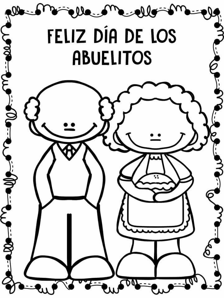 Aprender inglãs â por dãnde empiezo feliz dia del abuelo abuelos para colorear dibujo abuela