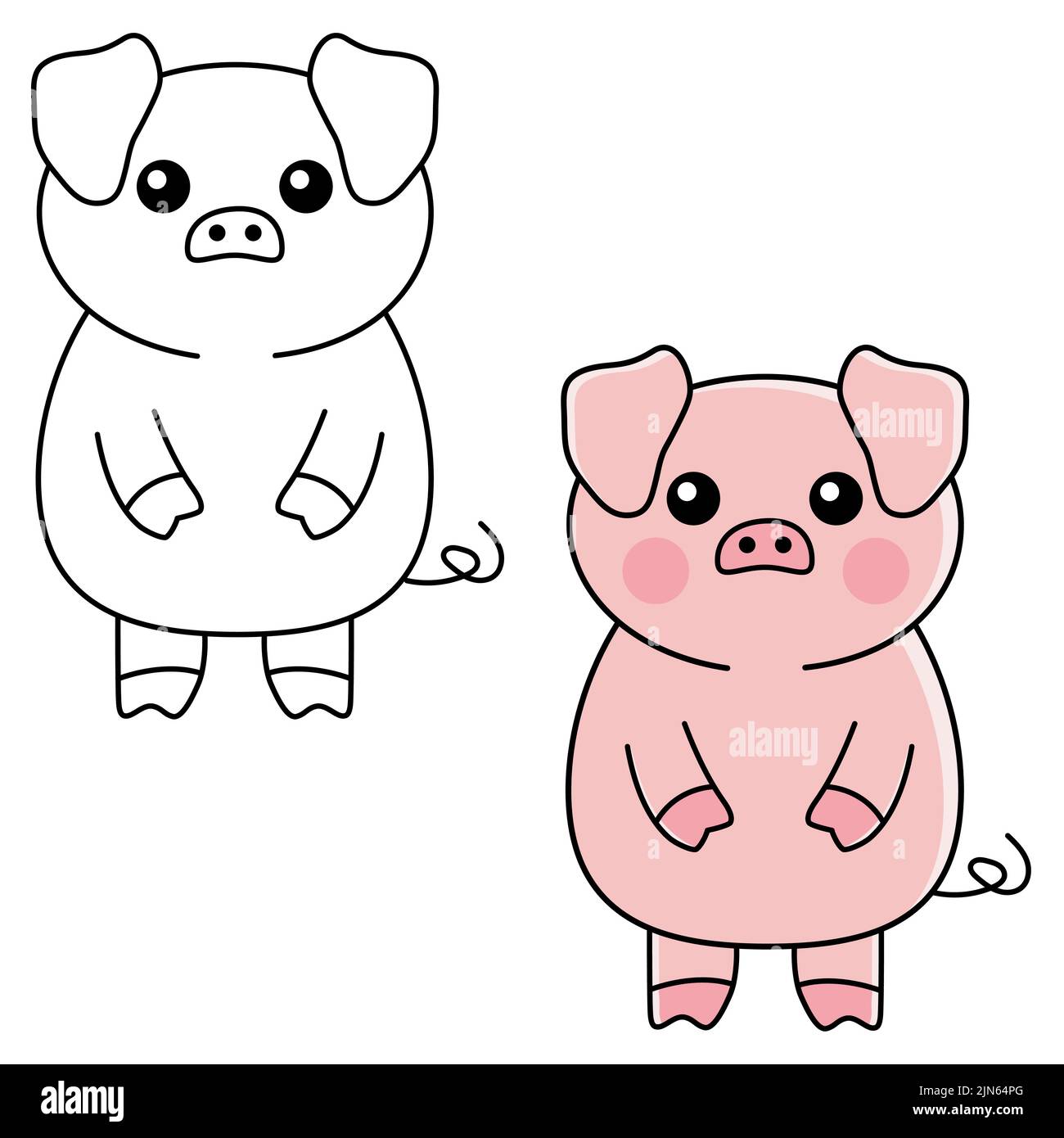 Dibujo para colorear facil imãgen recortadas de stock