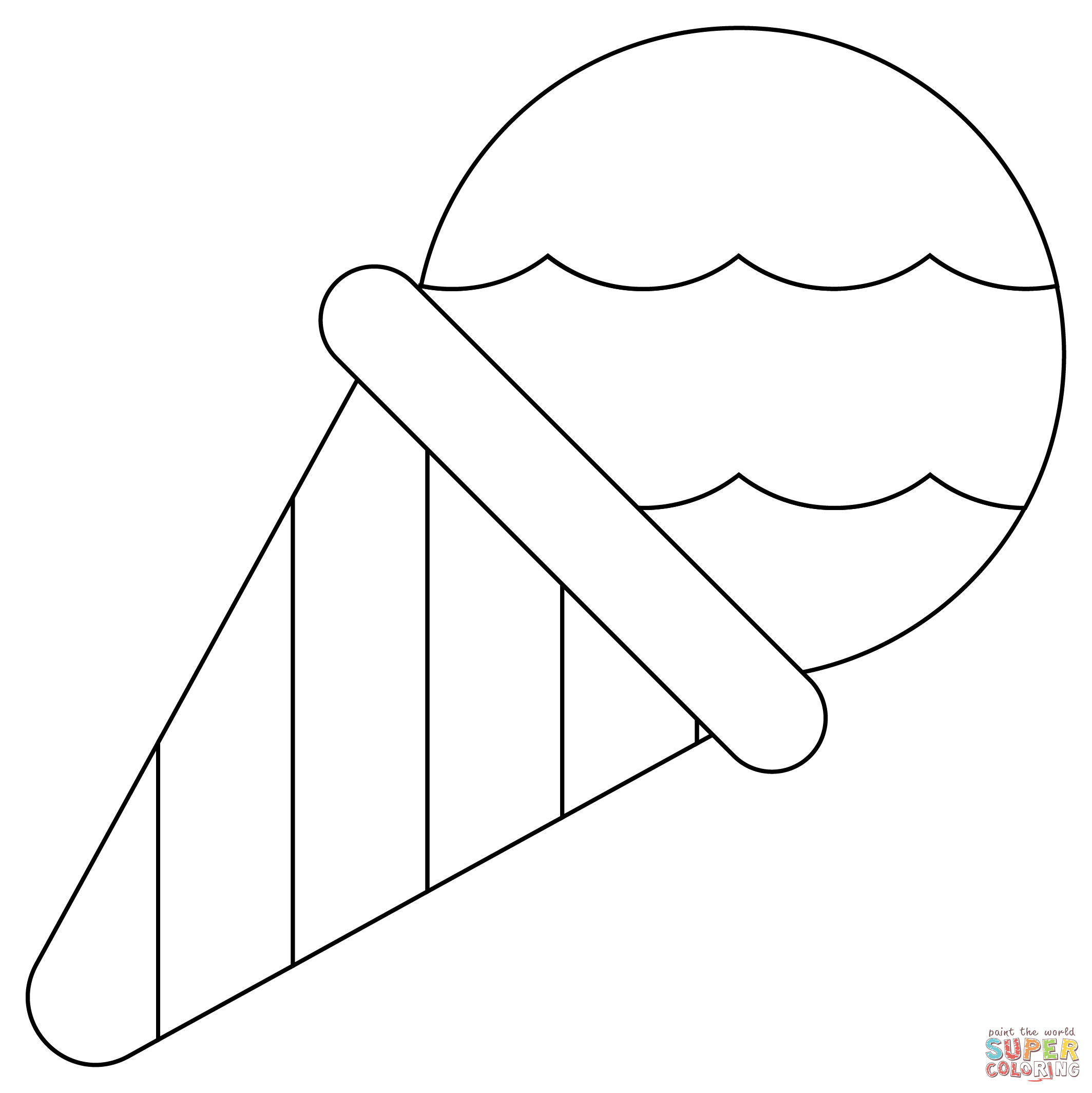 Snow cone coloring page free printable coloring pages