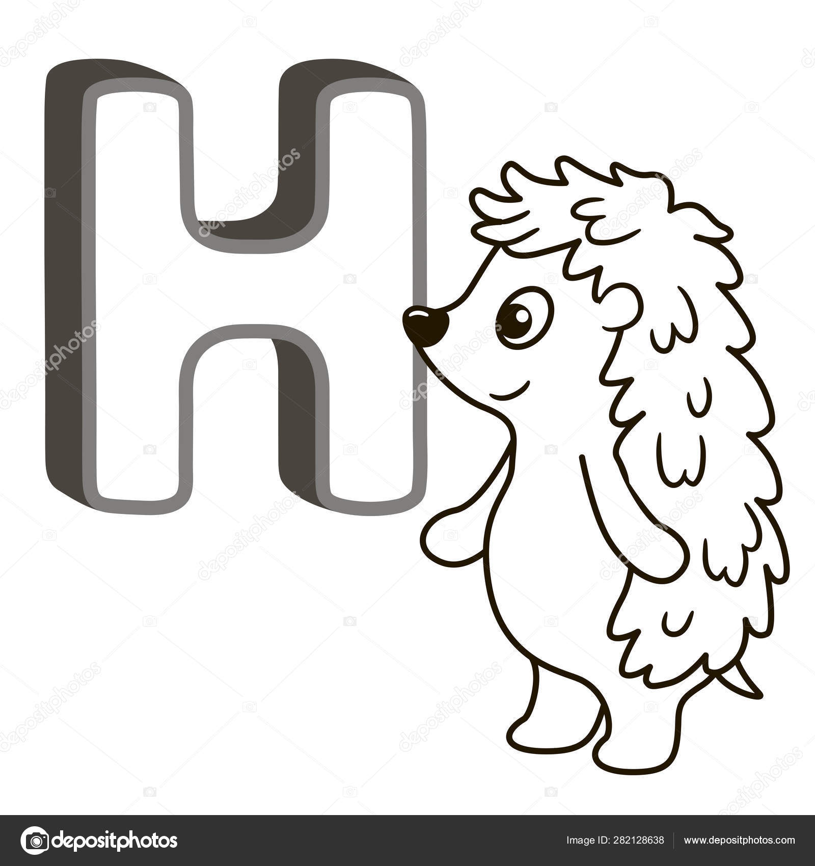 Alfabeto libro para colorear vector con letras mayãºsculas los animales vector de stock por natasha