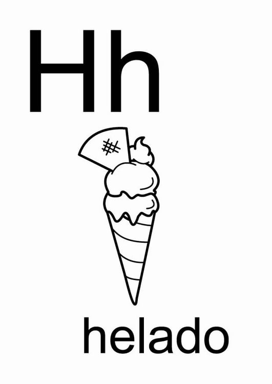 Coloring page h