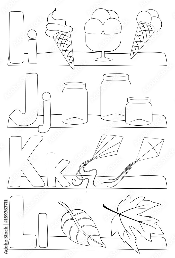 Alphabet coloring page
